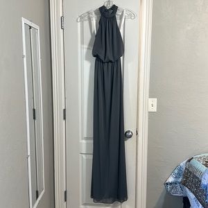 Azazie grey dress fits like 0